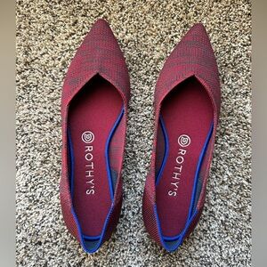 Rothy’s the Point in Crimson Heather - Size 8.5 Red Heather